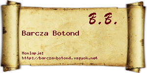 Barcza Botond névjegykártya